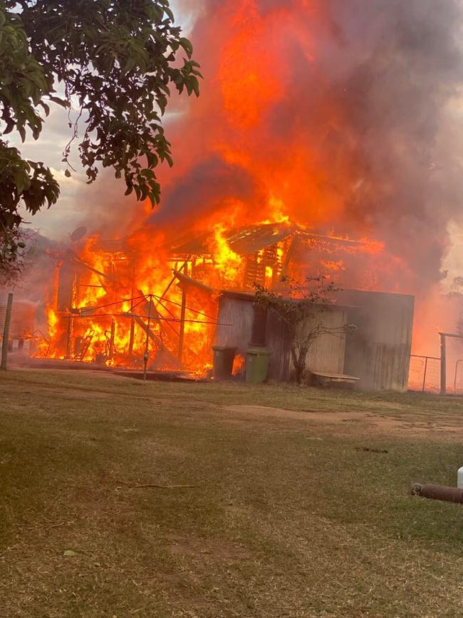 Tom Dunning's Dundas home burnt to the ground on Tuesday. Picture: Renae Steinke