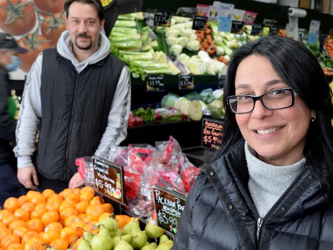 MELBOURNE, AUSTRALIA - NewsWire Photos JULY 14: Siblings Maria and Sokratis Pappas at their fruit and veg shop at Brentford Square shopping centre, Forest Hill. Picture: NCA NewsWire / Andrew Henshaw