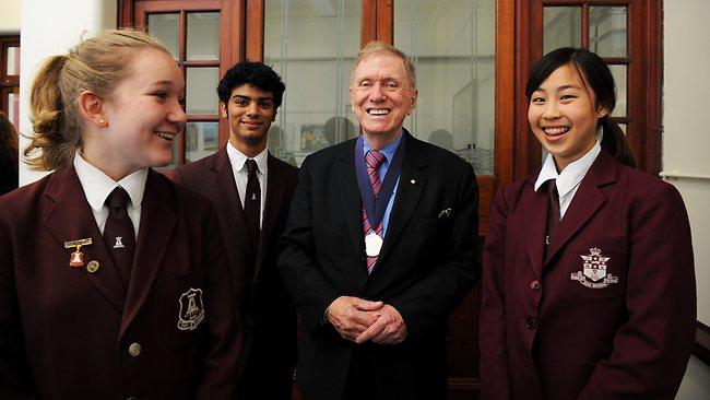 Michael Kirby with students from Fort Worth High School