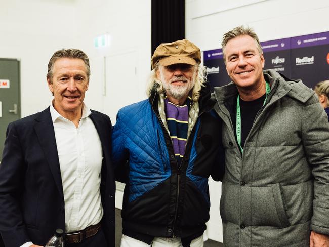 Melbourne Storm coach Craig Bellamy, Sir Bob Geldof and Storm Chairman Matt Tripp