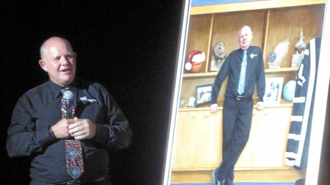 Prof Scott Bowman's portrait was unveiled during his final week.