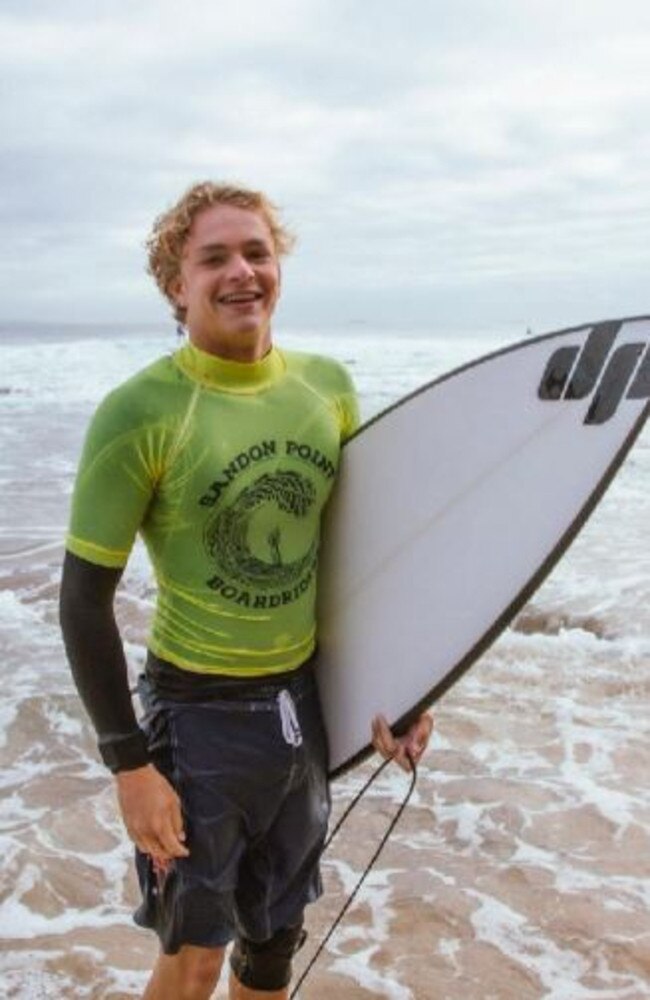 Lachlan Groves surfing