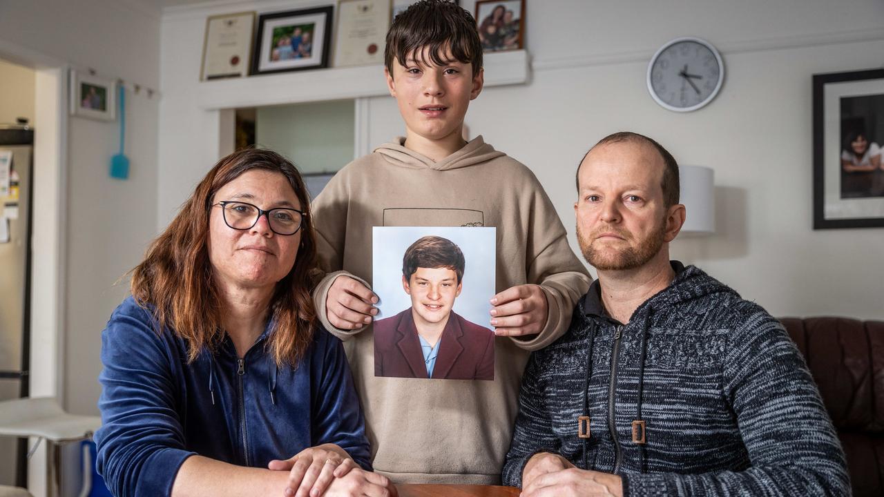 Lee-Ann Elmes, pictured with her son Aaron, and husband Matthew, is running for Southern Grampians Shire council. Picture: Jake Nowakowski