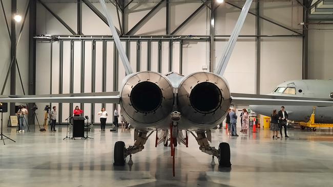 The F/A-18A Hornet at the War Memorial’s storage facility in Canberra. Picture: Craig Dunlop