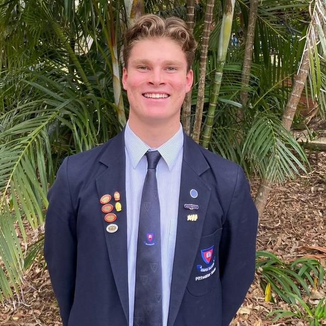 Levi Smith, the Head Prefect, Boys’ Grammar School at Pittwater House, Collaroy, in 2023. Picture: Supplied