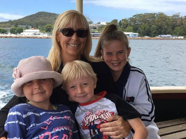 Stephanie King died when her car washed away in flood waters into the Tweed River. Two of her children also perished: (L-R) Chloe (survived), Jacob (deceased) and Ella-Jane (deceased). Picture: Facebook