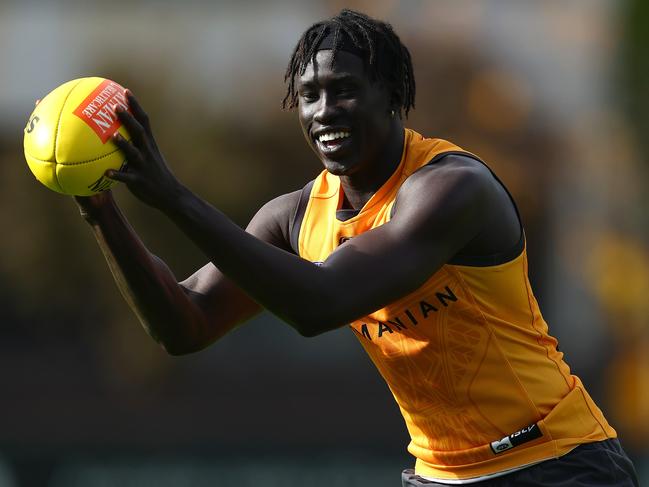 Changkuoth Jiath is a chance of featuring this week for the Hawks. Picture: Getty Images