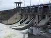 Flood gates at Wivenhoe Dam near Brisbane