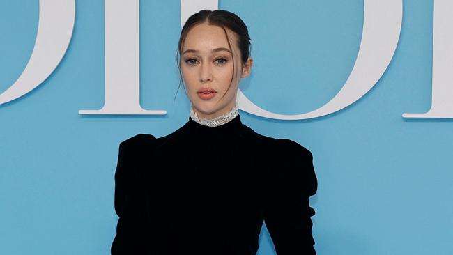 Australian actress Alycia Debnam-Carey poses upon arrival ahead of Dior Women Ready-to-wear Spring-Summer 2025 show as part of the Paris Fashion Week, in Paris on September 24, 2024. (Photo by GEOFFROY VAN DER HASSELT / AFP)