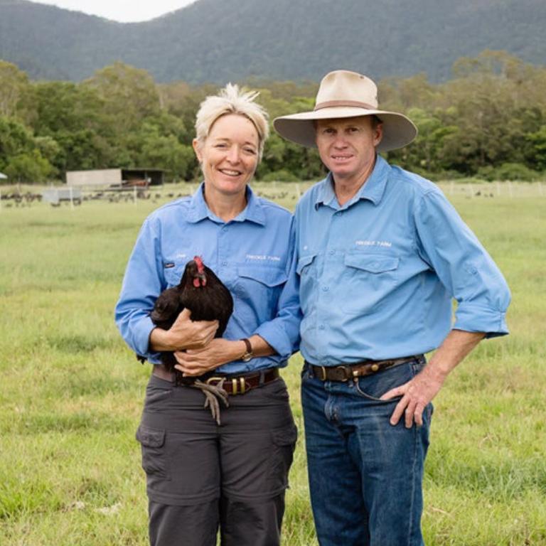 Deb McLucas and Rob Bauman run Freckle Farm at Eton, Queensland. Picture: Freckle Farm