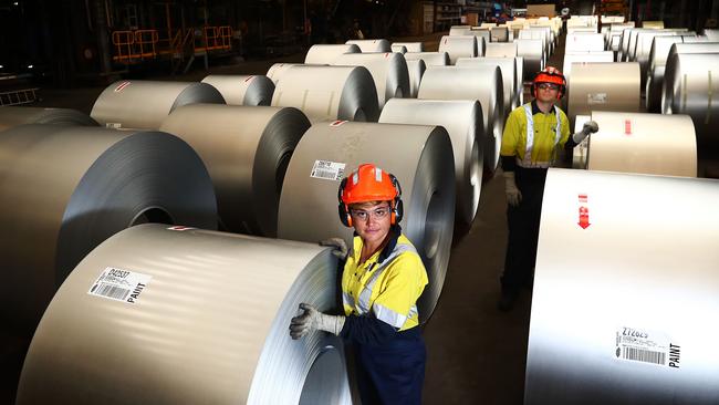 The BlueScope Steel works in Port Kembla. Picture: John Feder