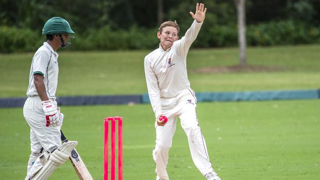 Noah Emmerson was outstanding with bat and ball. (AAP Image/Richard Walker)