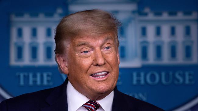 US President Donald Trump speaks in the Brady Briefing Room at the White House in Washington, DC. Picture: AFP