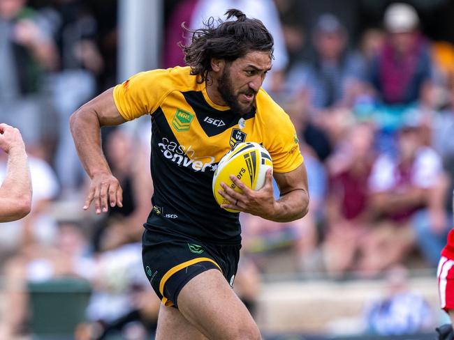 WA captain and fullback Kainoa Gudgeon in action for the WA state side. Picture: NRL WA