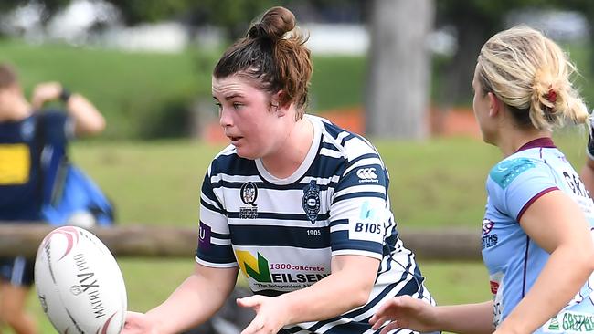 Brothers player First grade women's club rugby between Norths and Brothers. Saturday May 7, 2022. Picture, John Gass