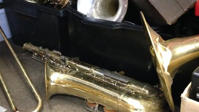 Glenn has a start of a brass and woodwind graveyard at In Tune Music. Picture: Jenifer Jagielski