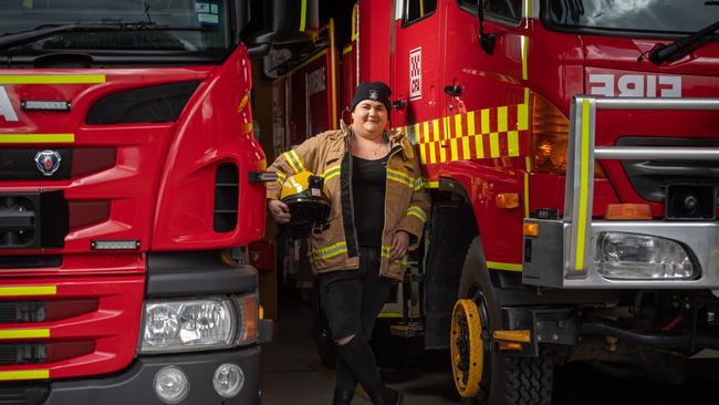 CFA Grovedale volunteer Bec Frost. Picture: Brad Fleet