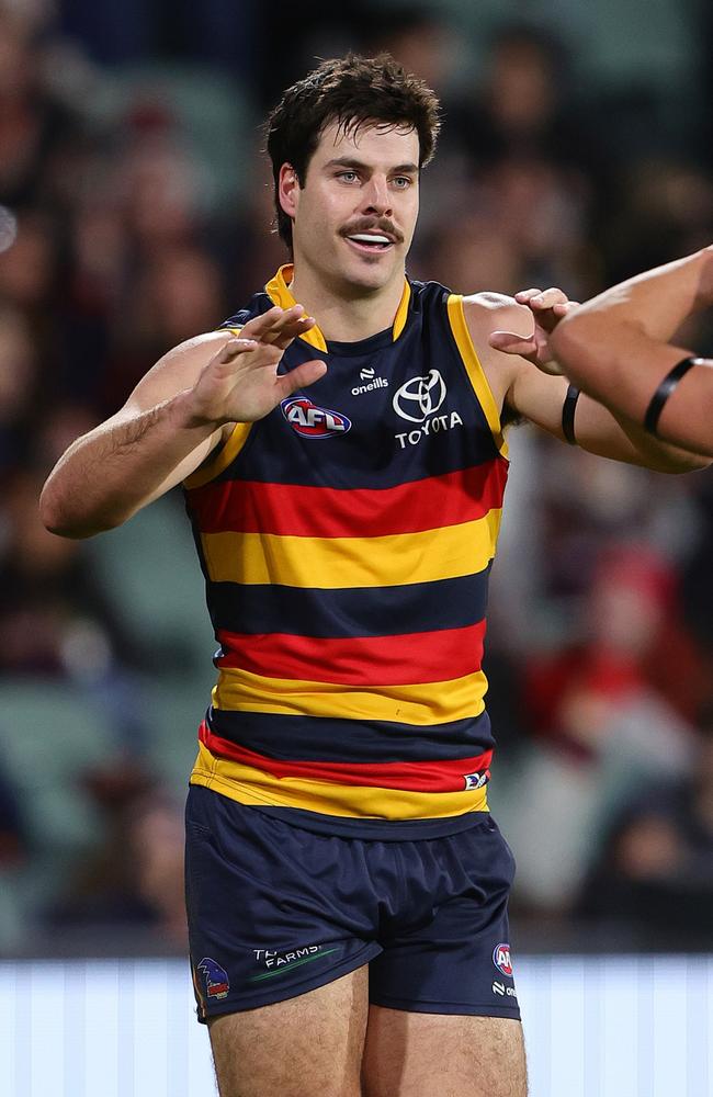 Crows key forward Darcy Fogarty has backed Taylor Walker to play for ‘as long as he wants to’. Picture: Sarah Reed/AFL Photos via Getty Images