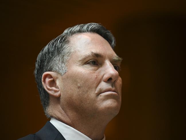 CANBERRA, AUSTRALIA - NOVEMBER 30:  Richard Marles joins representatives from Salvation Army and to Kmart drop off Christmas presents at the Kmart wishing tree at  at Parliament House in Canberra. Picture: NCA NewsWire / Martin Ollman