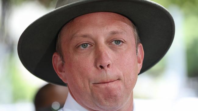 Premier Steven Miles holds a press conference in Cairns. Pics Adam Head