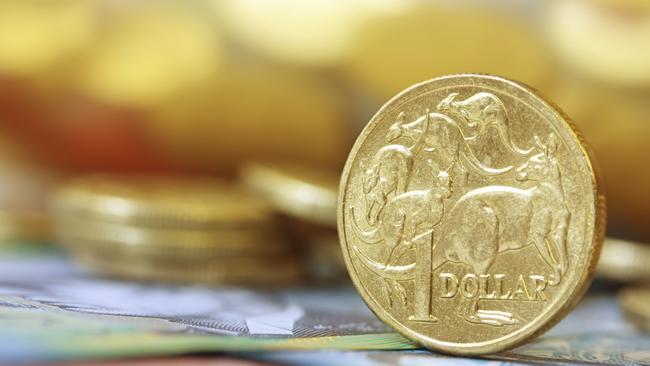 Australian money background. Soft focus, shallow DOF, with lots of copy space.