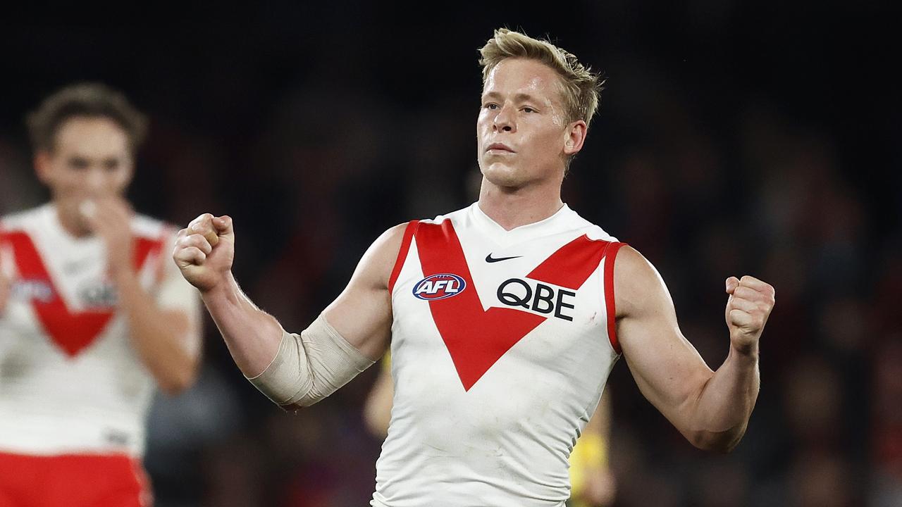 Is Isaac Heeney set for a stint in the middle? Swans coach John Longmire hasn’t ruled it out. (Photo by Daniel Pockett/Getty Images)