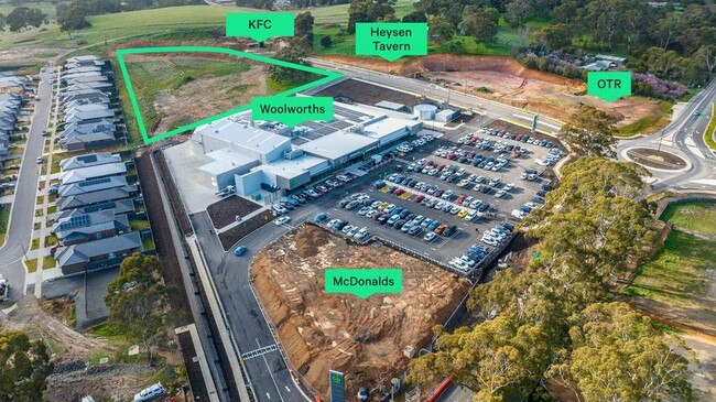 About 1.3ha of land along Heysen Boulevard in Mount Barker has hit the market near the new Woolworths.