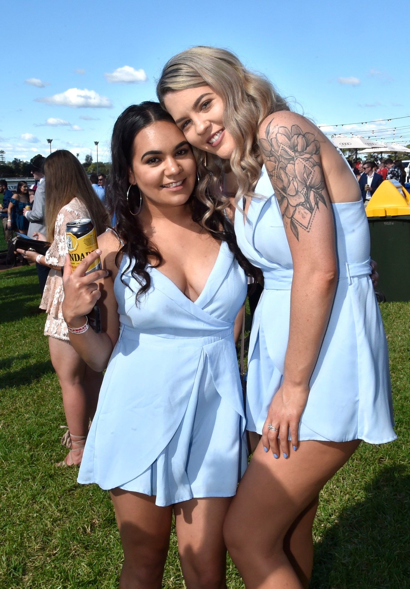 Tanisha Ridgeway, Bethany Dawson. Clifford Park 2019 Weetwood race day. April 2019. Picture: Bev Lacey