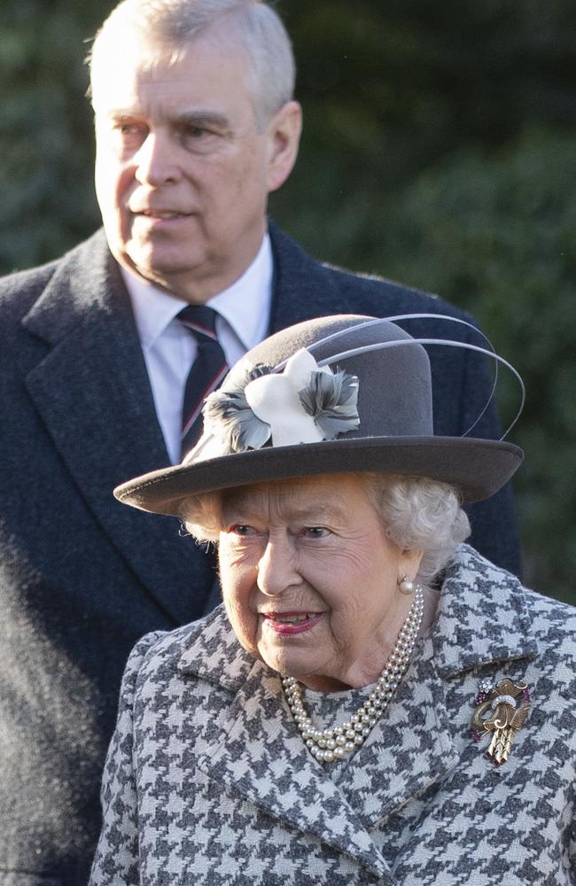 Britain's Queen Elizabeth II and Prince Andrew. Picture: AP