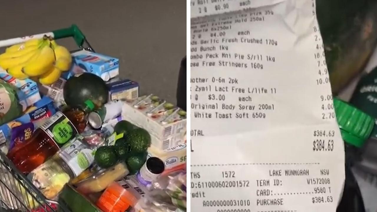 Man’s shock at $380 receipt for Woolies shop