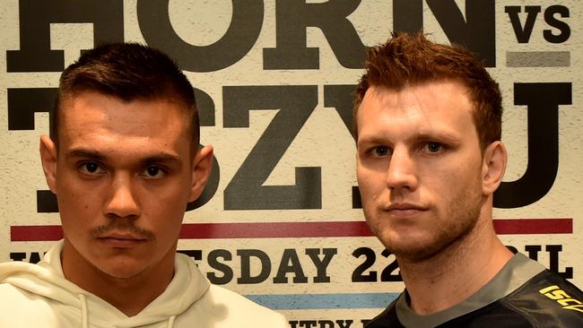 Boxers Tim Tszyu and Jeff Horn have had their fight postponed. Picture: Evan Morgan