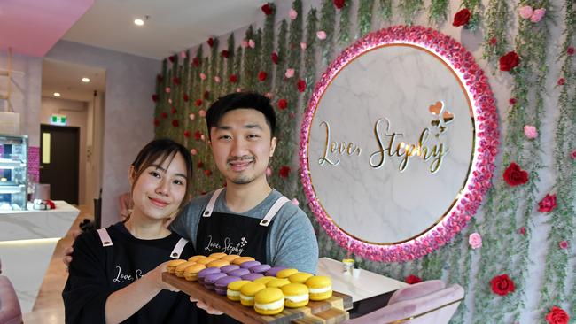 Love Stephy owner Stephanie Hoang and partner Harry Yan. Picture: Tom Huntley