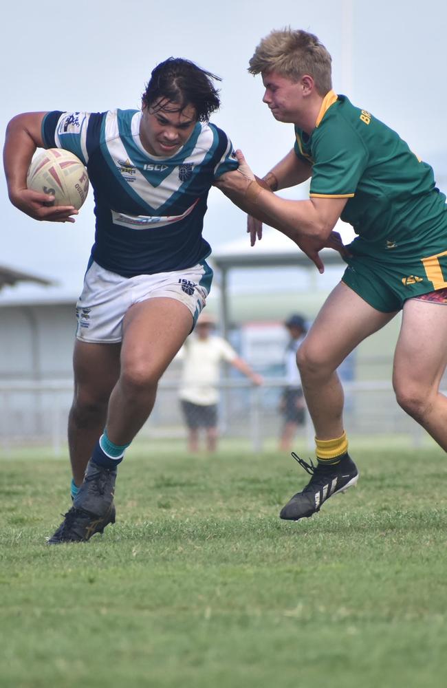 Tyler Shandiman in the Mercy College v St Brendan's Cowboys Challenge grand final in Mackay, September 1, 2021. Picture: Matthew Forrest