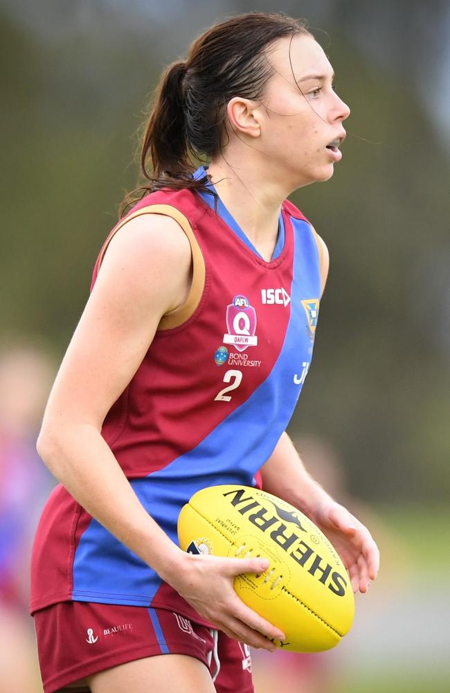 University of Queensland Red Lions QAFLW player Jane Childes in action. Picture: Highflyer Images.