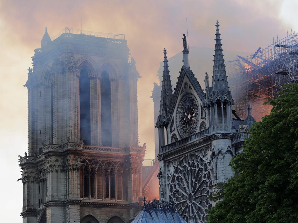 The iconic landmark has been devastated by a fire. Picture: AFP