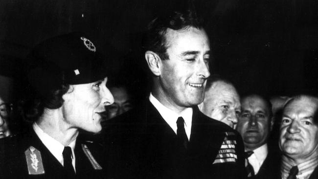 Lord and Lady Mountbatten in Melbourne in 1946.