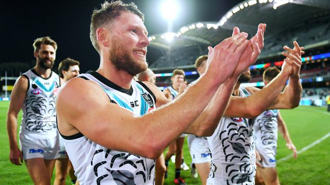 Port Adelaide looks set to host home finals at Adelaide Oval. Picture: Getty Images