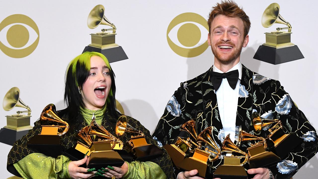 At 18, Eilish became the youngest person to win in four categories at the Grammys in 2020. Picture: Steve Granitz/WireImage.