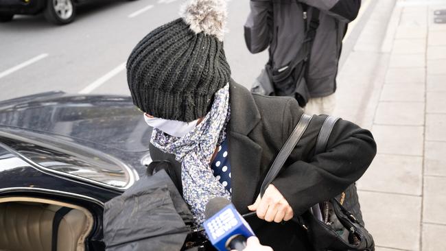 Kerrie Fitzpatrick who was found guilty of multiple animal cruelty offences leaves the Adelaide Magistrates Court. Picture: NCA NewsWire/Morgan Sette