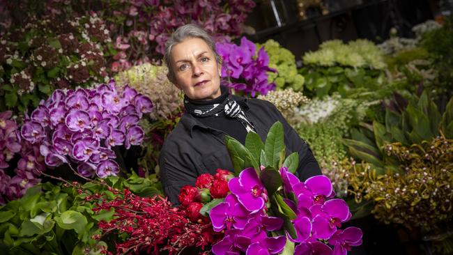 Victoria Whitelaw runs a florist that was hard hit by COVID after weddings and events all stopped. Picture: Wayne Taylor