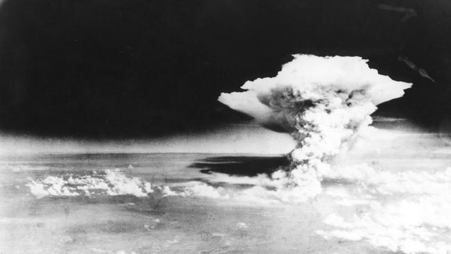 The first atomic bomb dropped over Hiroshima in the final days of WWII.