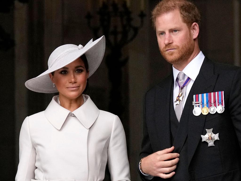 Meghan Markle and Prince Harry maintain that they asked for the Queen’s blessing. Picture: AFP