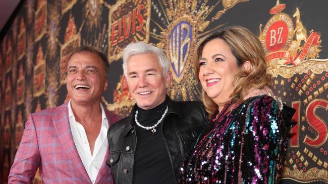 4/6/2022: Dr Reza Adib, Premier Annastacia Palaszczuk and Baz Luhrmann on the red carpet for the Elvis movie’s Australian premiere on the Gold Coast. Picture: Twitter