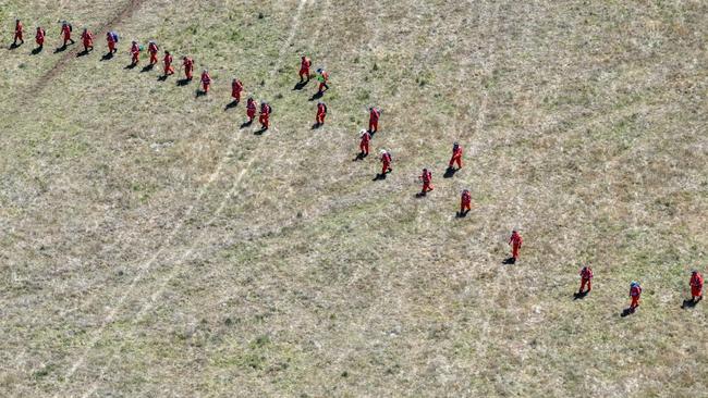 Police, SES and volunteer search crews have searched the Woowookarung Regional Park, and surrounding areas, almost every day since she vanished. Picture: NCA NewsWire / Ian Wilson