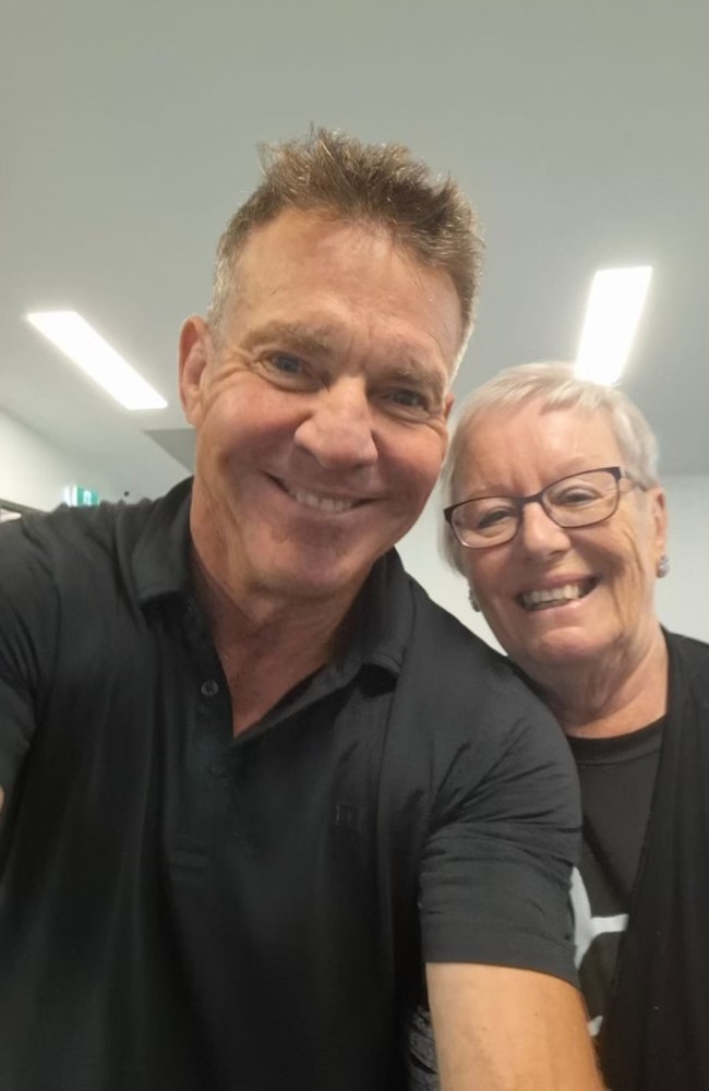 Dennis Quaid, who stars in War Machine, with Lynn Cornfield at Werribee Park Golf Club. Picture: Supplied