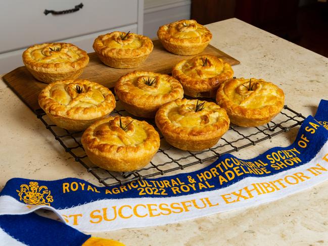 SAWEEKEND_FEATURES_SHOW_SEP2_supplied.  Bantam egg washed pies.Photo: John Kruger