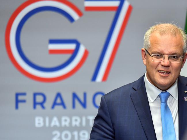 Mr Morrison at the G7 Summit in France. Picture: AAP