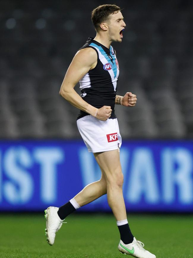 Orazio Fantasia is one of the keys to Port Adelaide in the run home. Picture: Michael Willson/AFL Photos