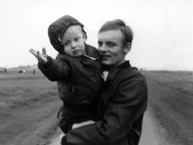 Joe Ramage with his young son Gary in Scotland, 1969. Picture: Courtesy of Gary Ramage