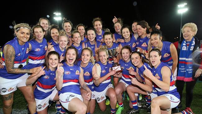 Women’s AFL match between Western Bulldogs and Melbourne left Brianna ...